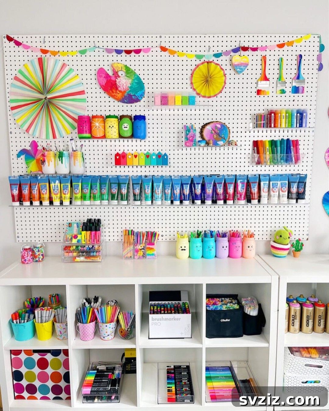 Vibrant and Organized Craft Room