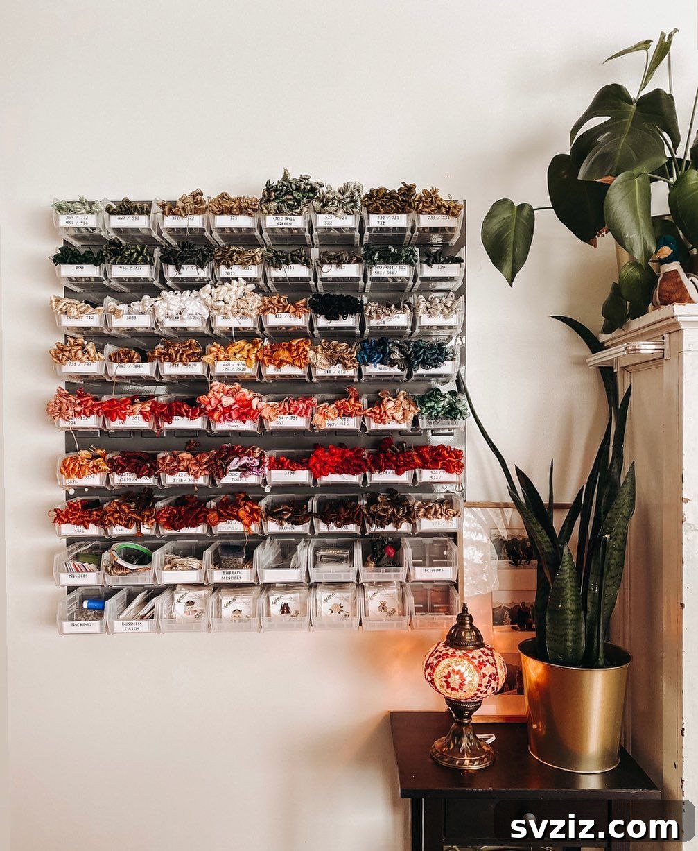 Space-Saving Thread Wall Organizer