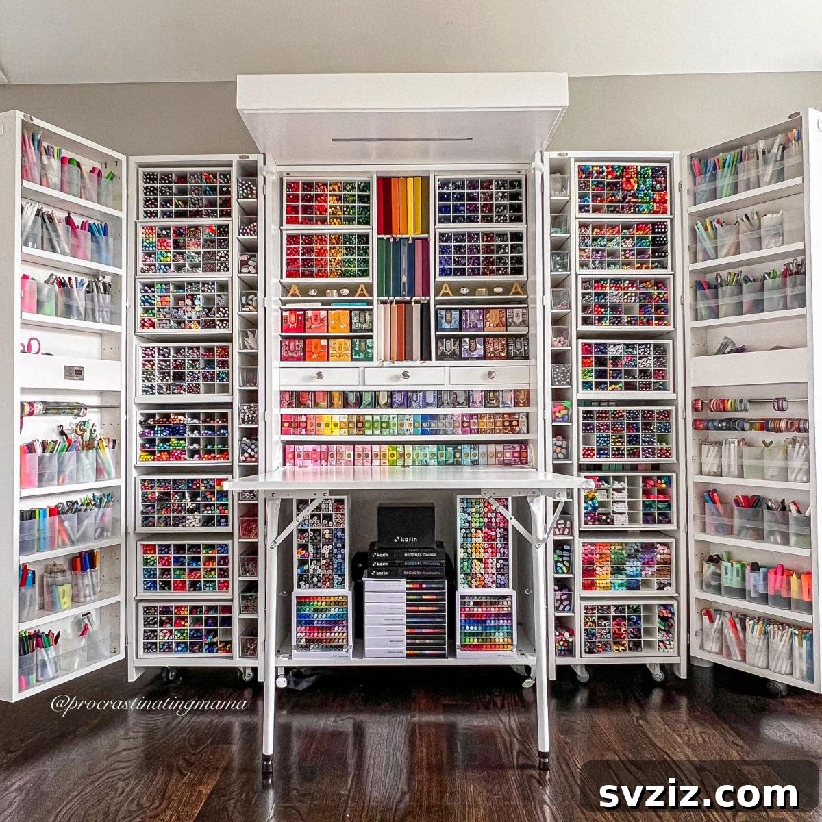 Extensive Marker and Pen Closet Storage