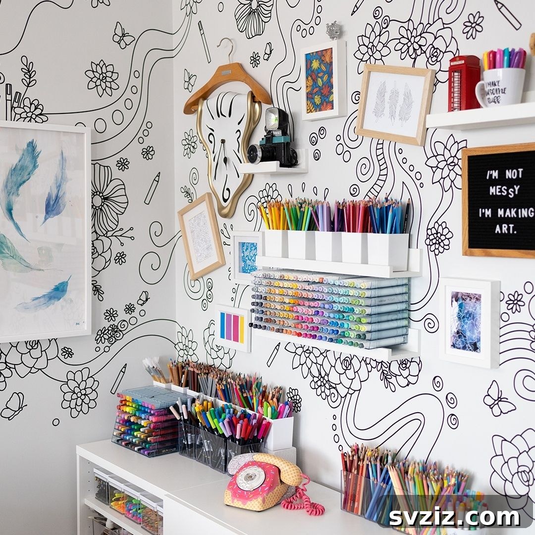 Elegant Wall Decals for Craft Room