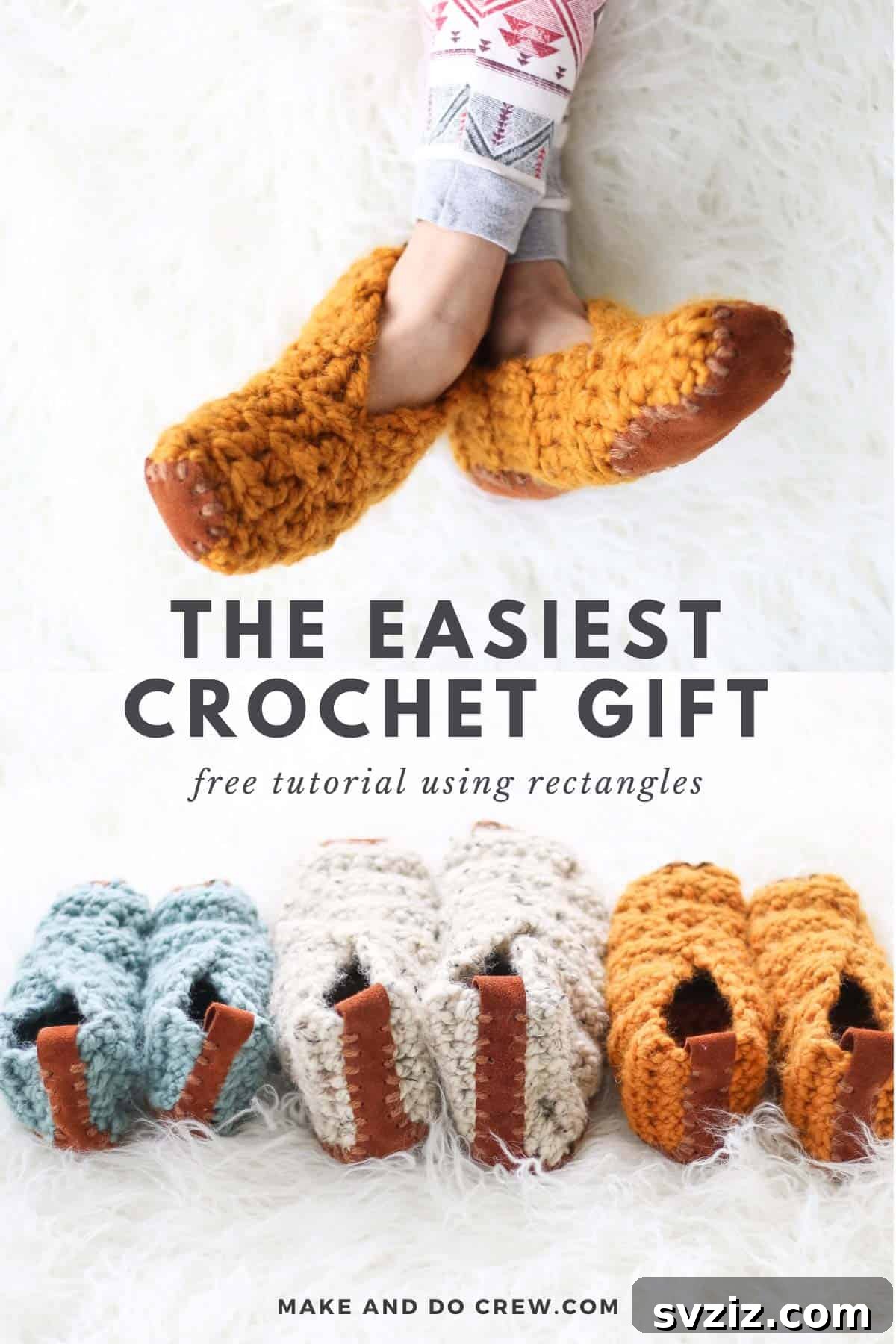41 Delightfully Easy Crochet Makes 17 Rectangle Slippers