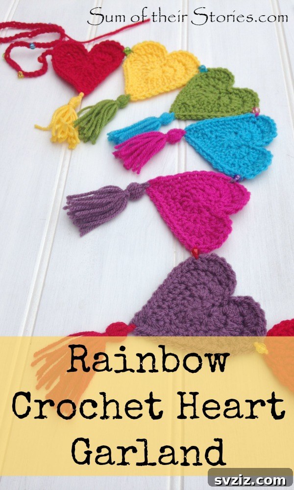 41 Delightfully Easy Crochet Makes 39 Rainbow Heart Garland