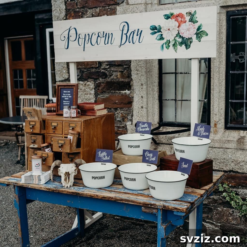 Frugal Fabulous Wedding Decor Hacks for Any Budget 28 DIY Popcorn Bar