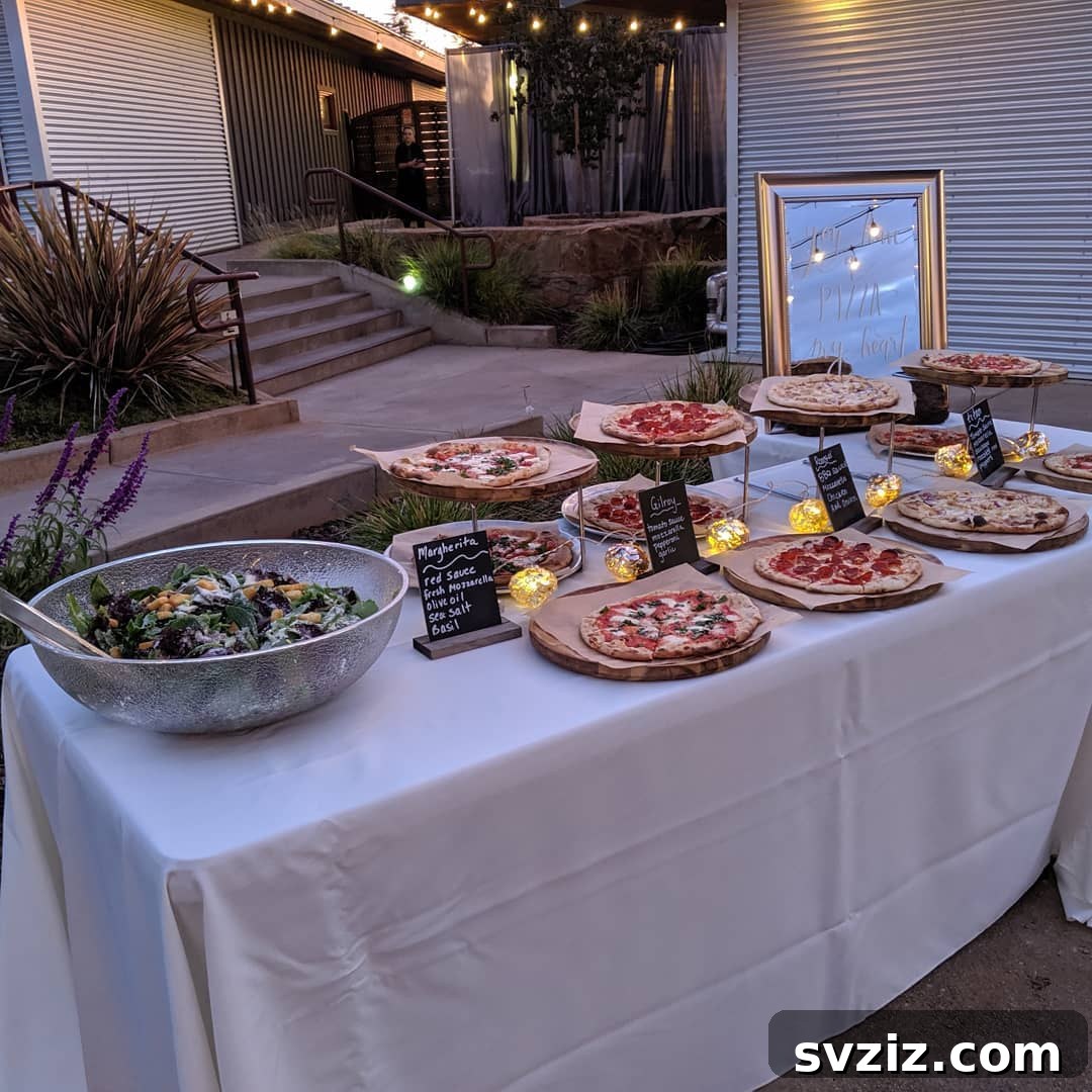 Easy Breezy Weddings: Ideas for Unfussy Couples 14 pizza bar