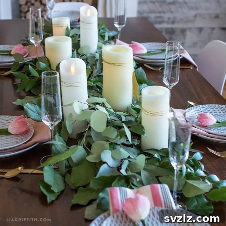 Easy Breezy Weddings: Ideas for Unfussy Couples 19 DIY Foliage Table Runner