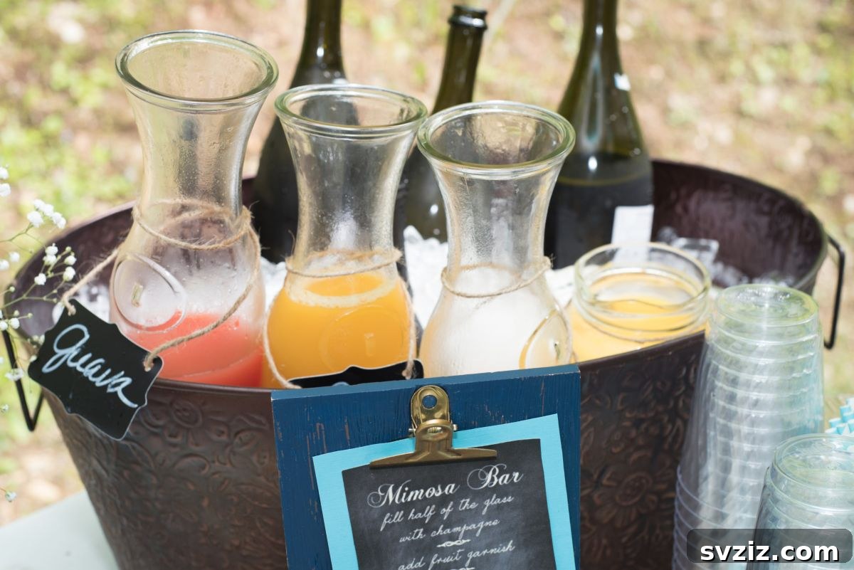 Easy Breezy Weddings: Ideas for Unfussy Couples 28 mimosa bar