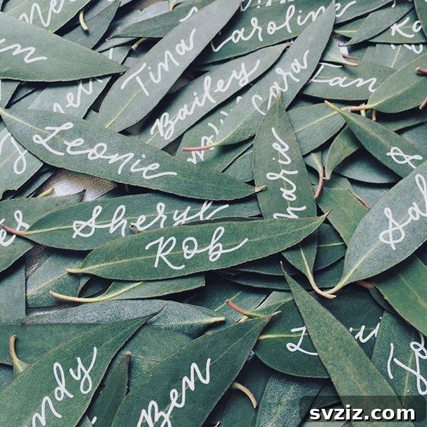 Easy Breezy Weddings: Ideas for Unfussy Couples 4 Leaf Place Cards