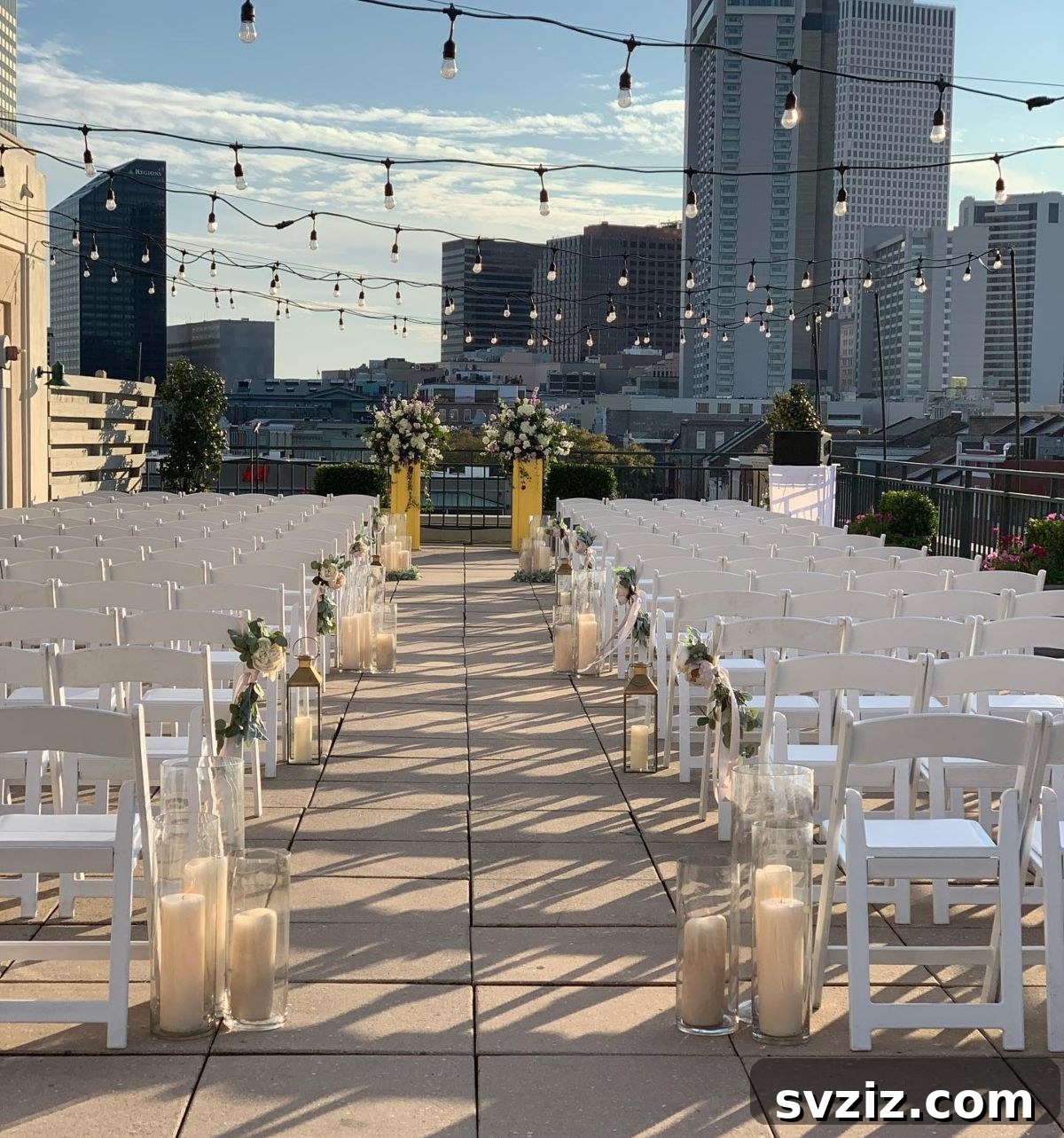Easy Breezy Weddings: Ideas for Unfussy Couples 32 rooftop ceremony
