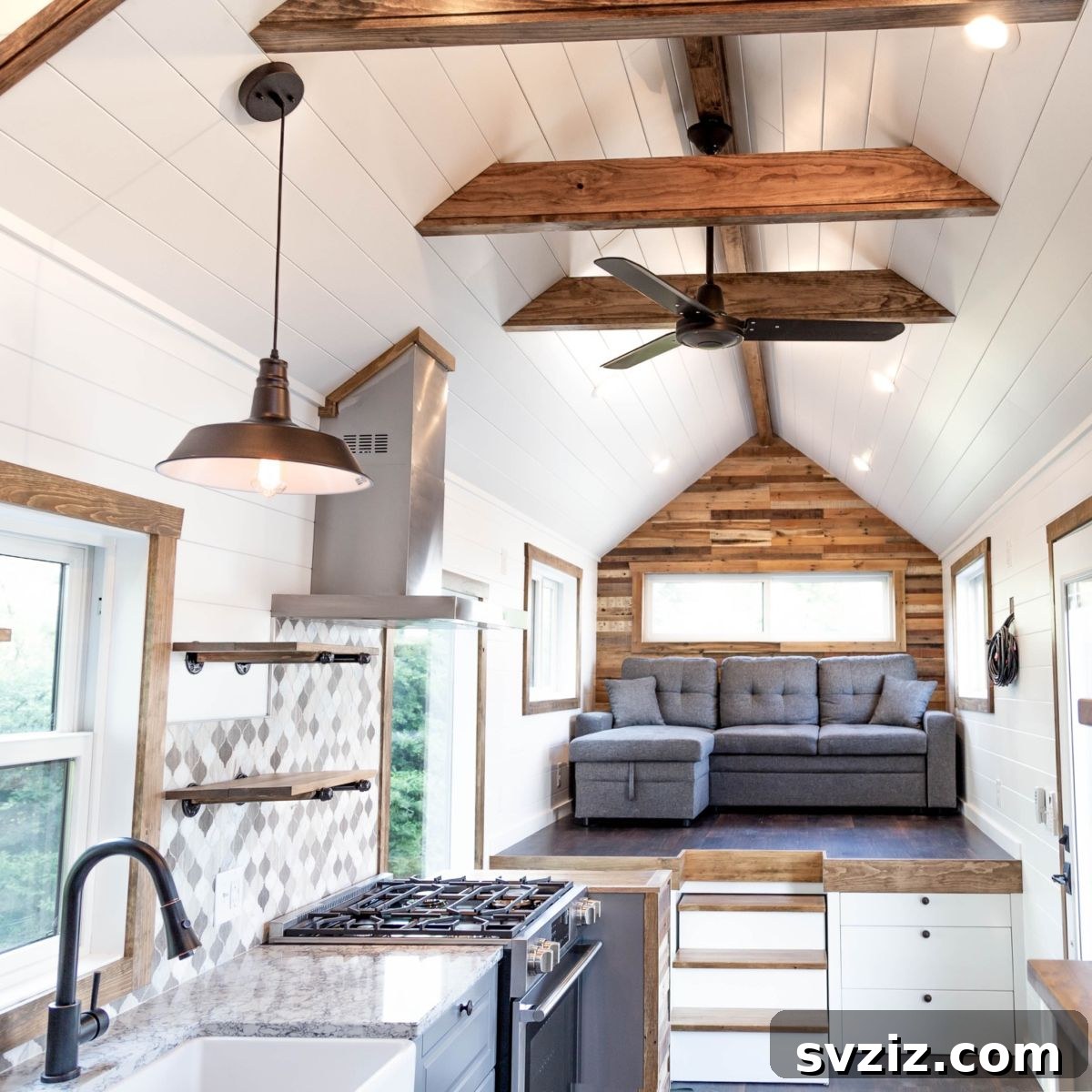 Ingenious Storage Hacks from Tiny Homes 4 Lifted Living Room Tiny House Storage