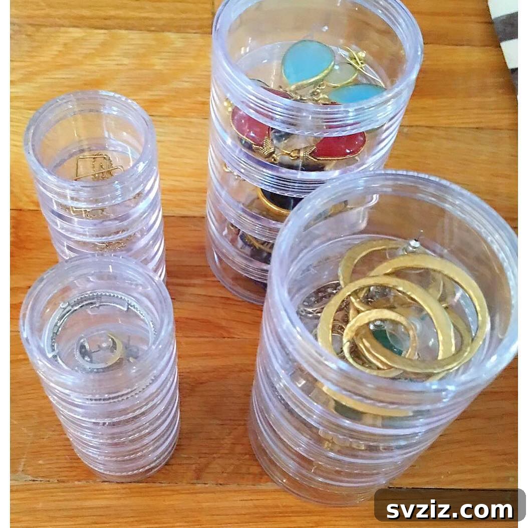 Stackable Pill Organizers for Jewelry
