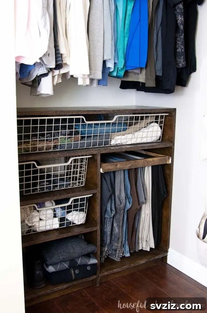 Plywood Closet Organizer