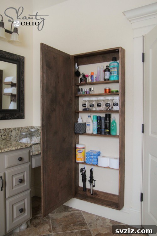 DIY Bathroom storage