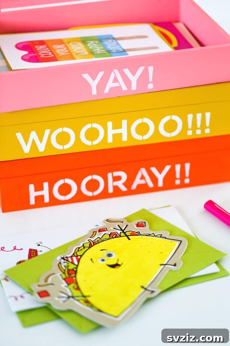 DIY Card Organizer Box