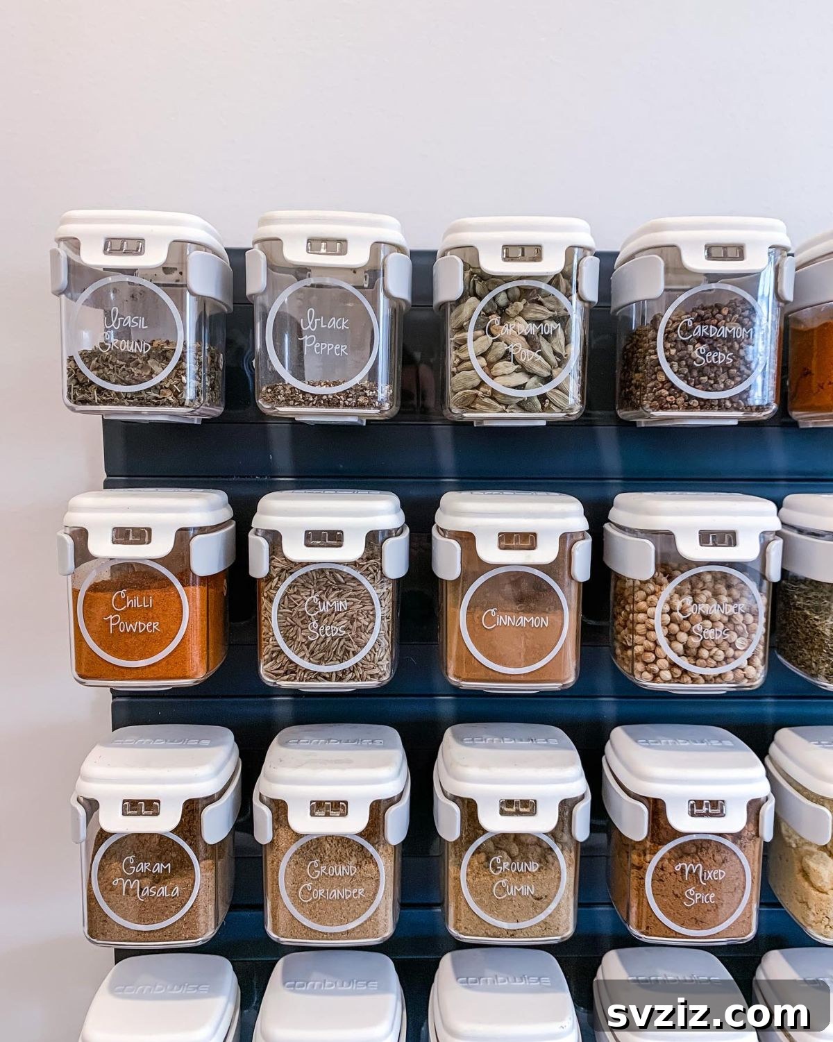 31 Genius Vertical Storage Hacks 13 Vertical spice rack for organized food storage in a pantry
