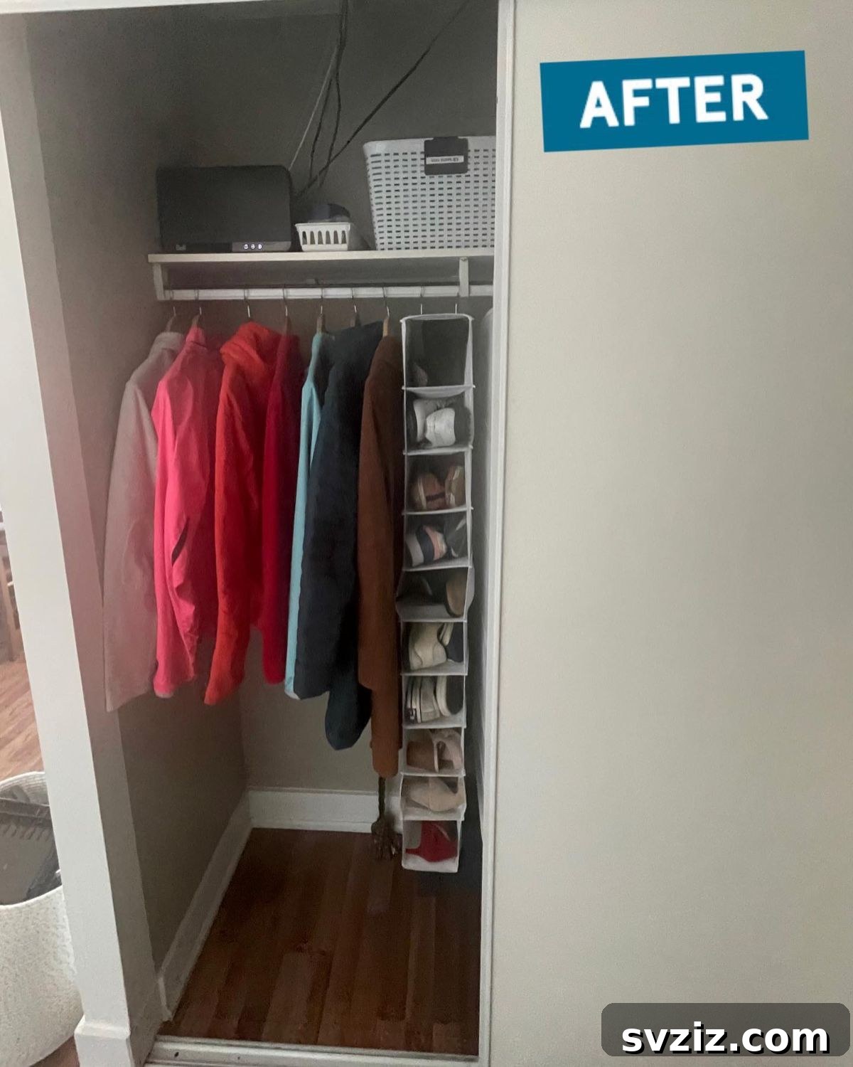 31 Genius Vertical Storage Hacks 5 Hanging shoe organizer for maximizing closet space
