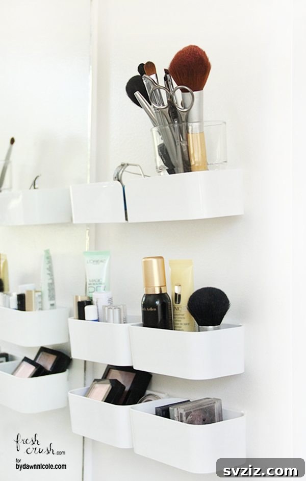IKEA PLUGGIS recycling bins for makeup storage