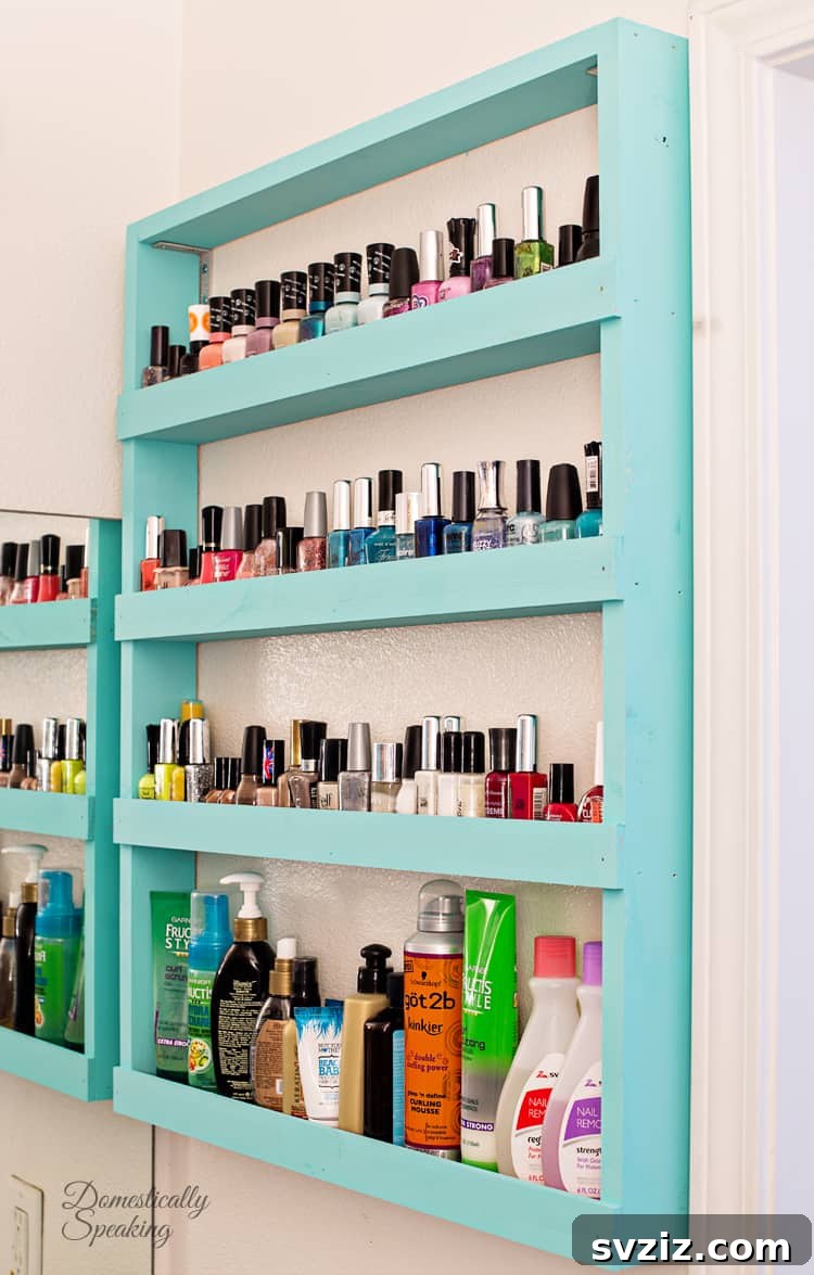 Design Your Organized Oasis: Stylish DIY Projects 17 nail polish shelf