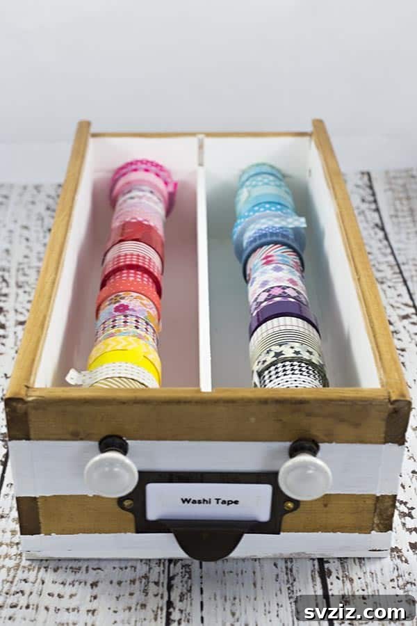 Design Your Organized Oasis: Stylish DIY Projects 18 Washi Tape Craft Room Organizer