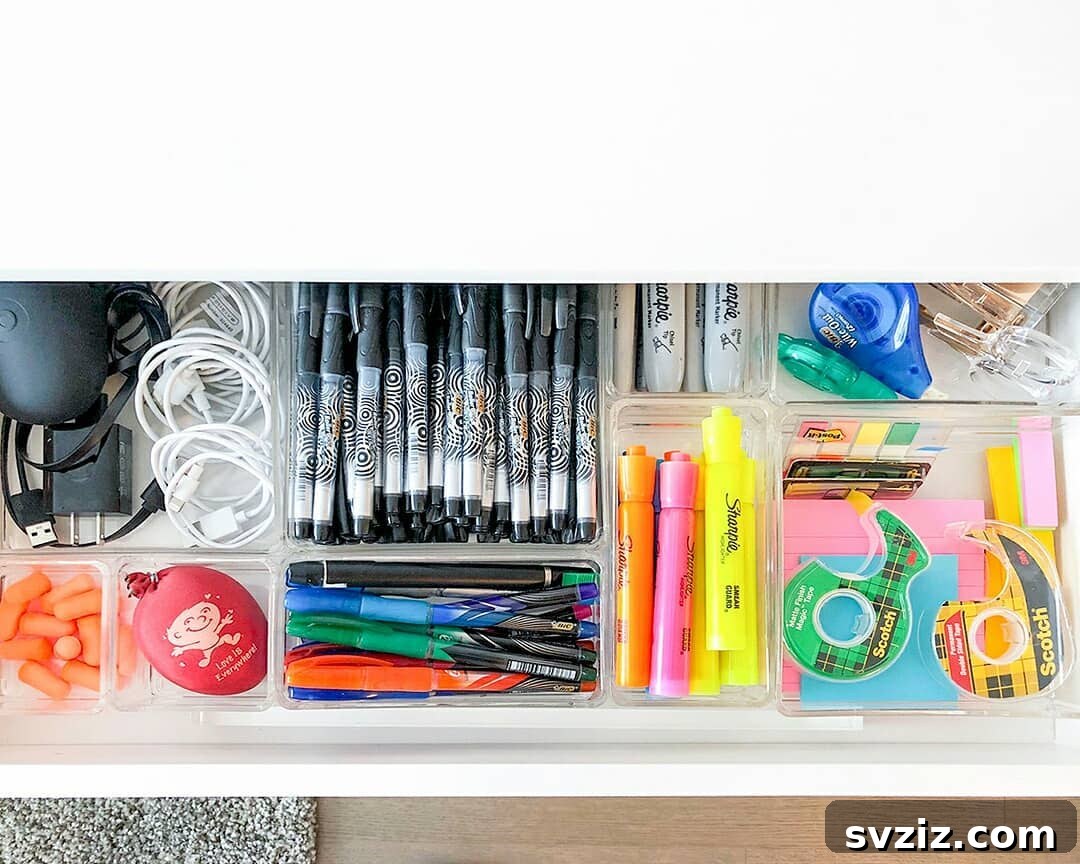 21 Genius Office Supply Organization Solutions 12 Clear Drawer Compartments