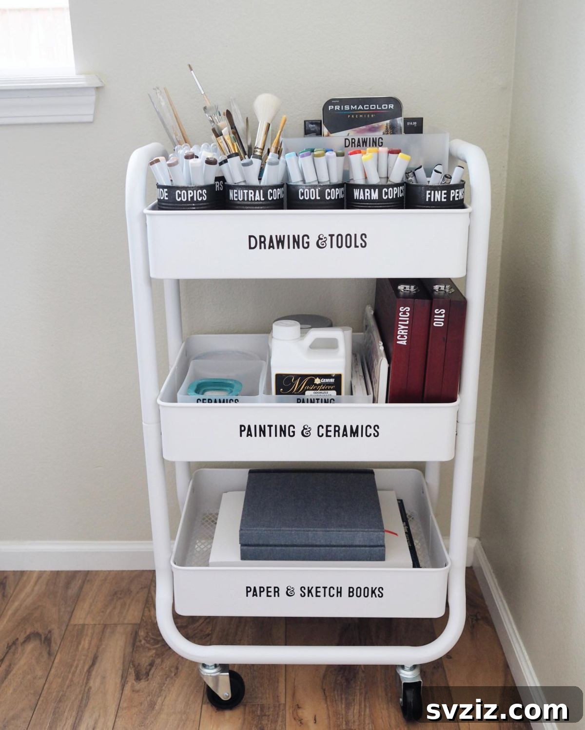 21 Genius Office Supply Organization Solutions 17 rolling work station