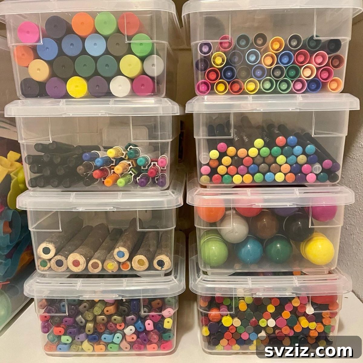 21 Genius Office Supply Organization Solutions 23 stacked containers