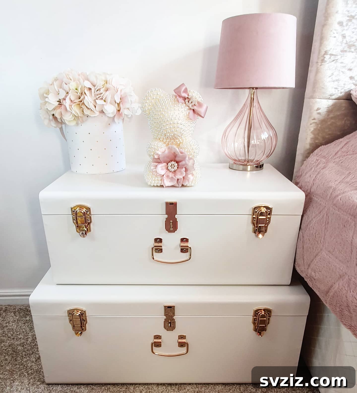 storage trunk bedside table