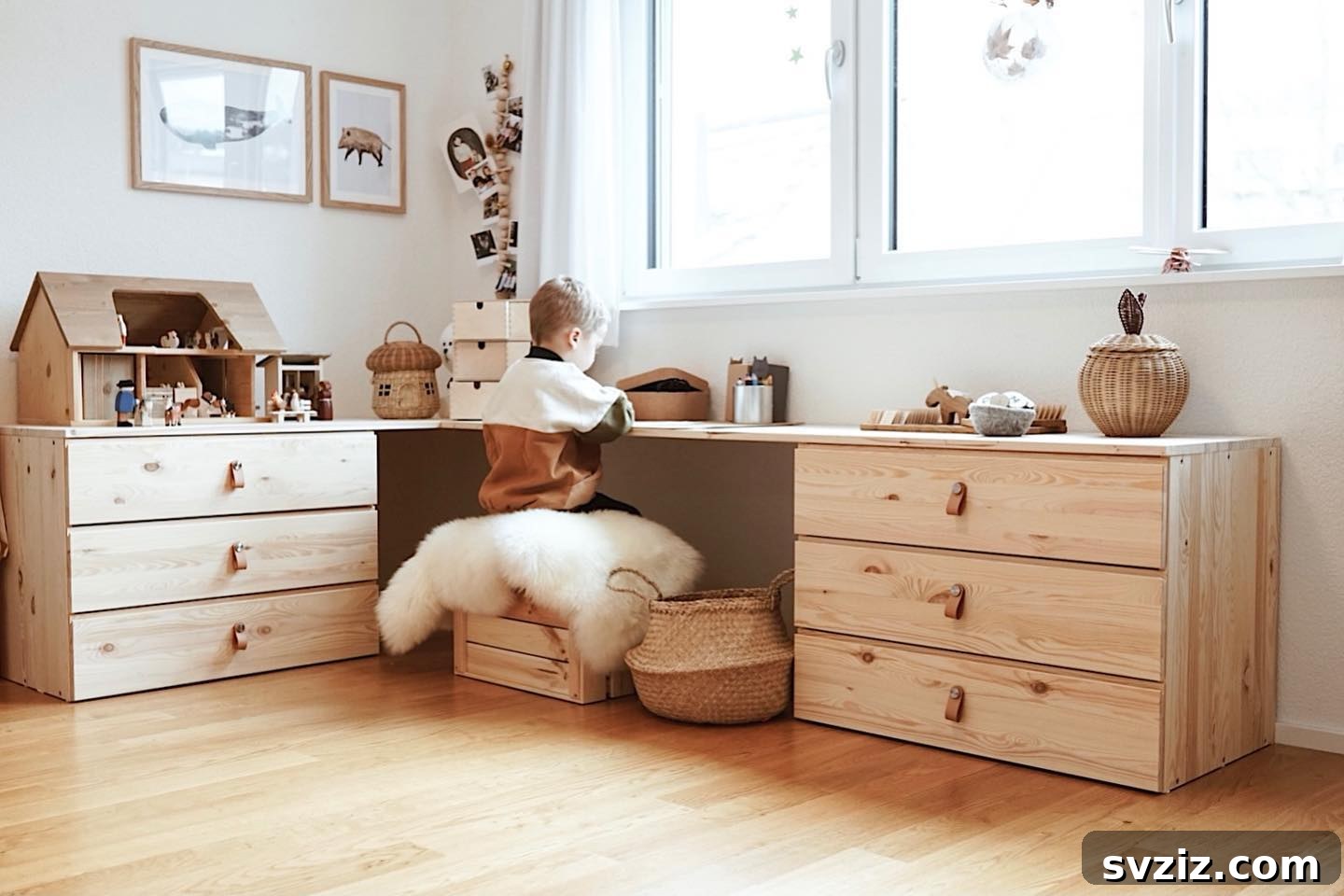 21 Genius IKEA Transformations for Your Home 16 IKEA Ivar chest of drawers transformed into a kids' multi-purpose desk and storage unit