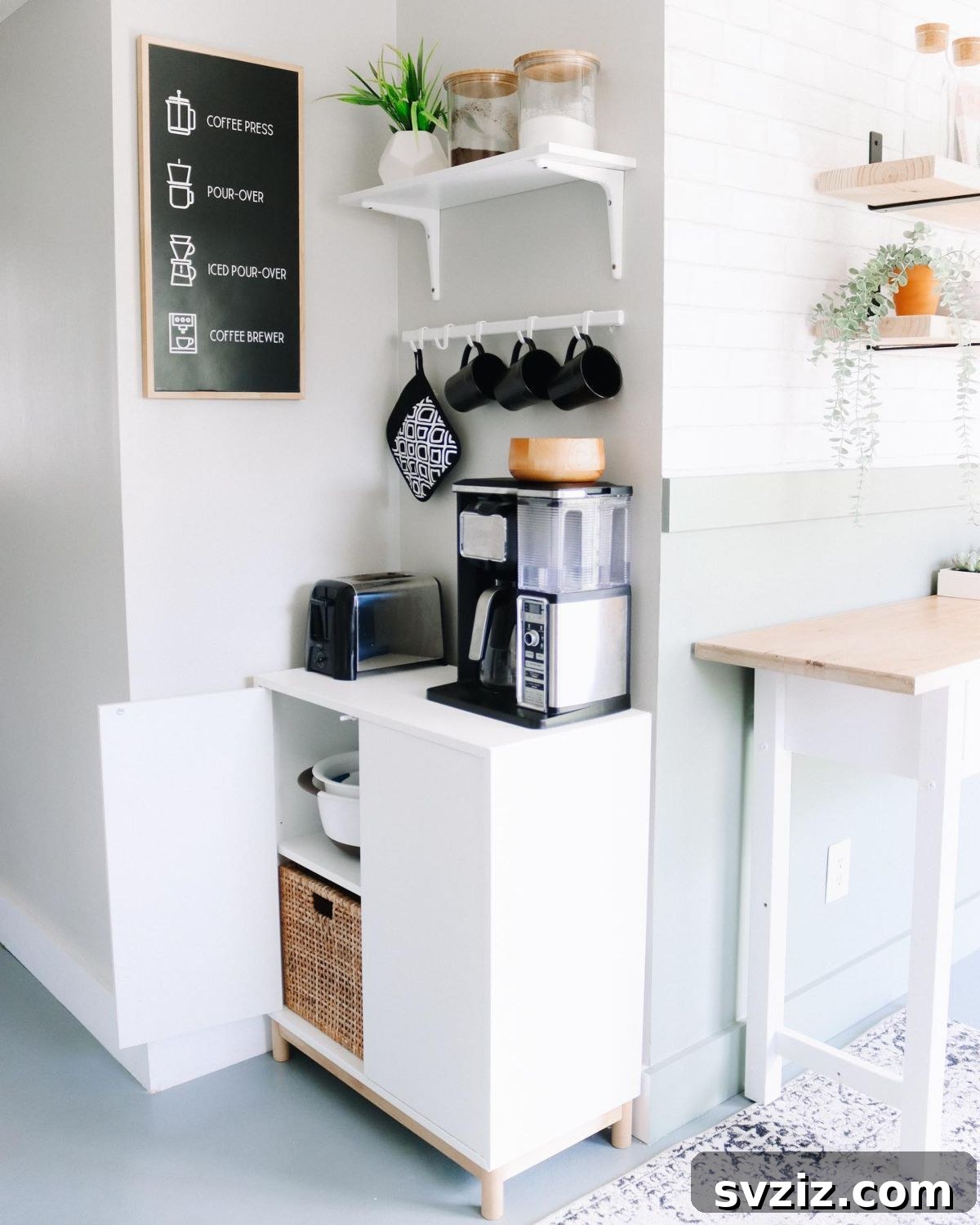 Brilliant IKEA Kitchen Storage Solutions 19 IKEA cabinet transformed into a dedicated coffee corner