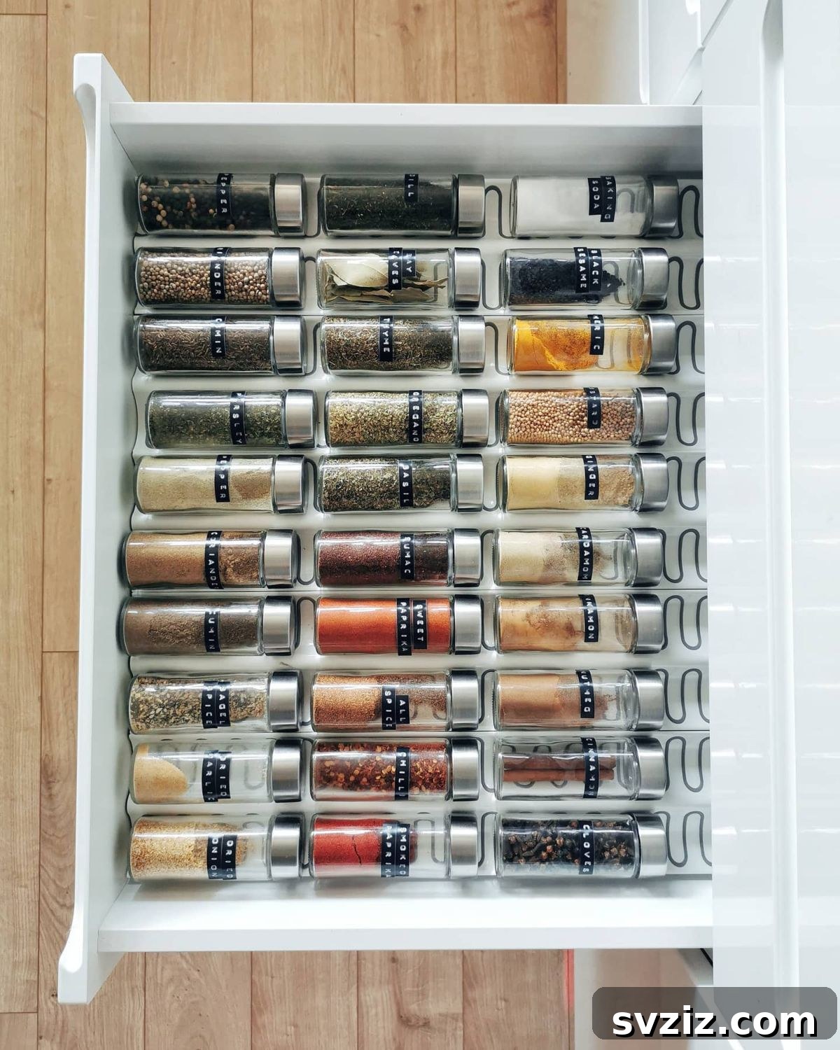 Brilliant IKEA Kitchen Storage Solutions 3 Efficient spice drawer organization using IKEA products