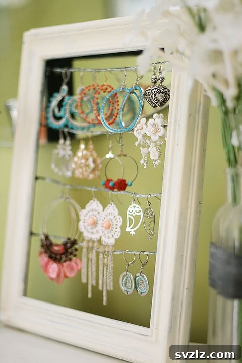 DIY earring jewelry display holder