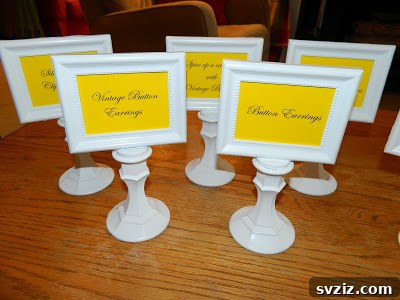 DIY table signs from Dollar Tree frames