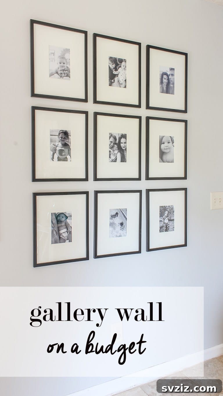 Affordable gallery wall decor with Dollar Tree frames