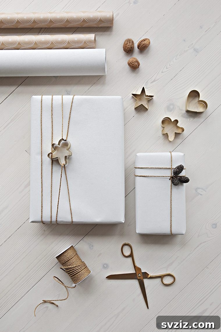 20 Creative Christmas Gift Wrapping Designs 11 cookie cutter wrapping