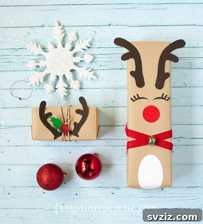 20 Creative Christmas Gift Wrapping Designs 17 reindeer gift wrap