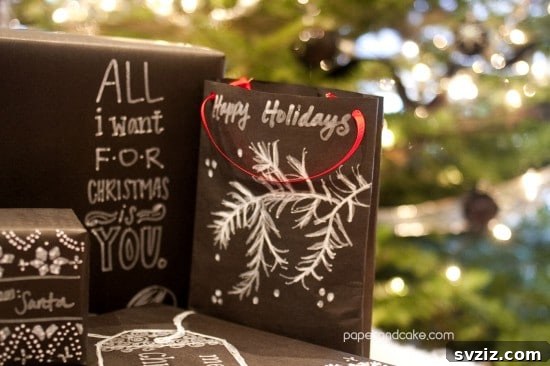 20 Creative Christmas Gift Wrapping Designs 5 chalkboard gift wrap