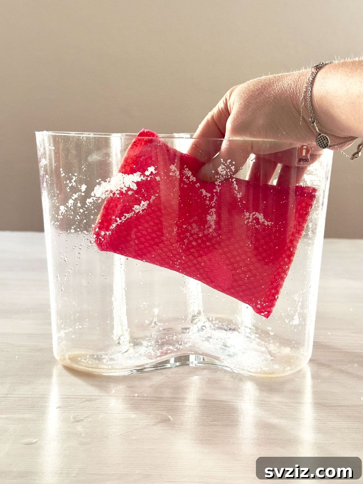 Remove Limescale from Vases with Vinegar and Salt