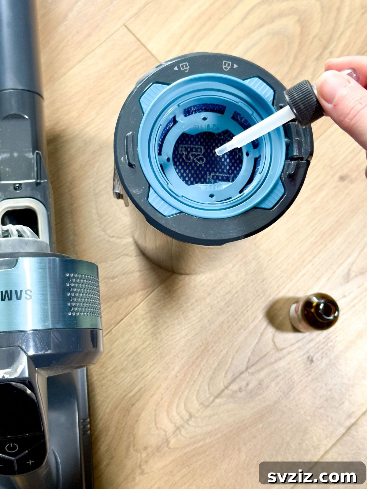 Add Essential Oil to Vacuum Filter for Fresh Smell
