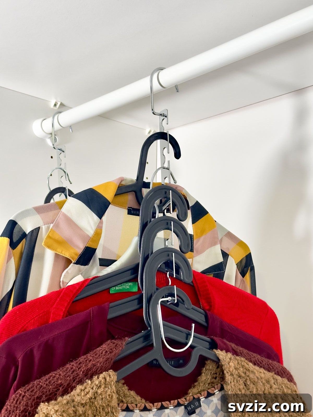 Use Foldable Hangers to Get More Space in Your Closet - closet organization solutions