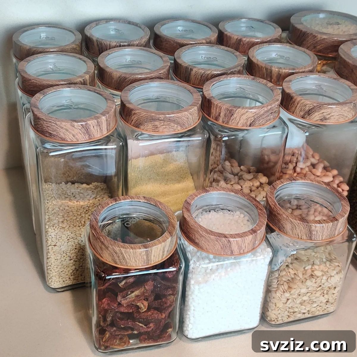 31 Ingenious Kitchen Counter Organization Secrets 13 Matching Glass Jars Kitchen Counter