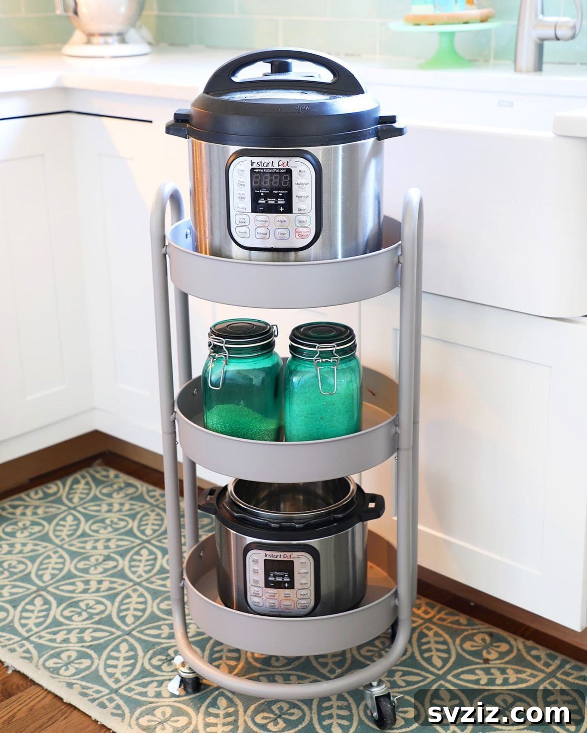31 Ingenious Kitchen Counter Organization Secrets 16 Utility Cart for Kitchen Appliances
