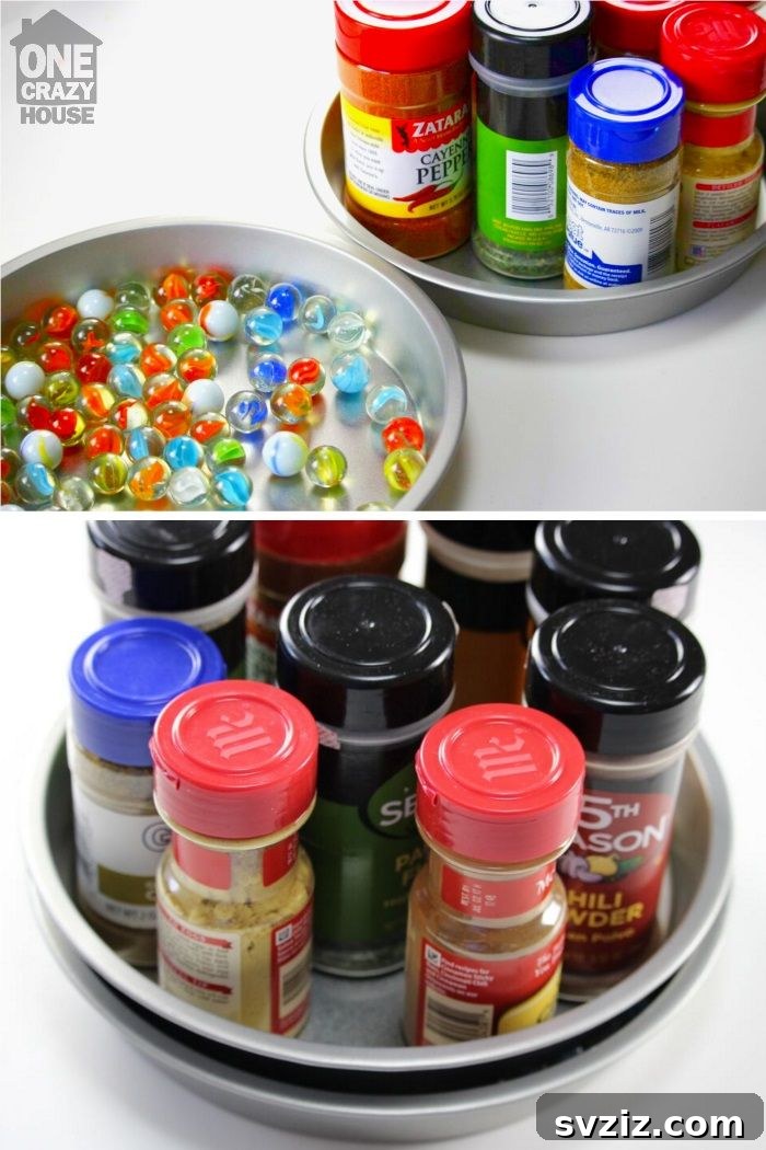31 Ingenious Kitchen Counter Organization Secrets 3 DIY Lazy Susan Kitchen Organizer
