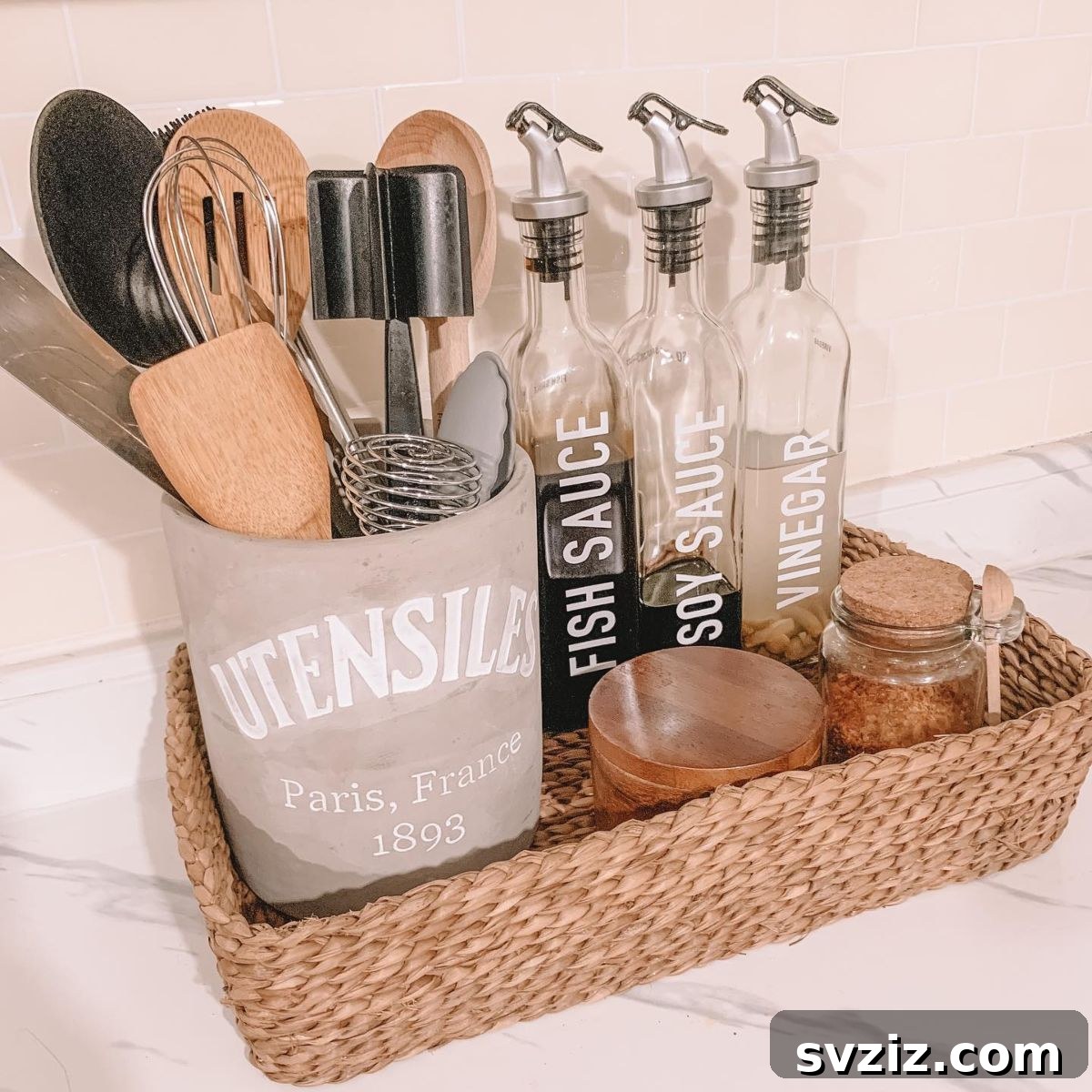 31 Ingenious Kitchen Counter Organization Secrets 21 Woven Wicker Basket Holder Kitchen