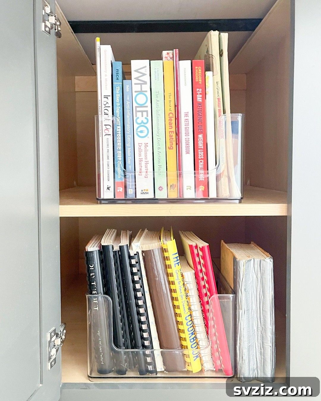 31 Ingenious Kitchen Counter Organization Secrets 29 Store Cookbooks in Shelves for Organization