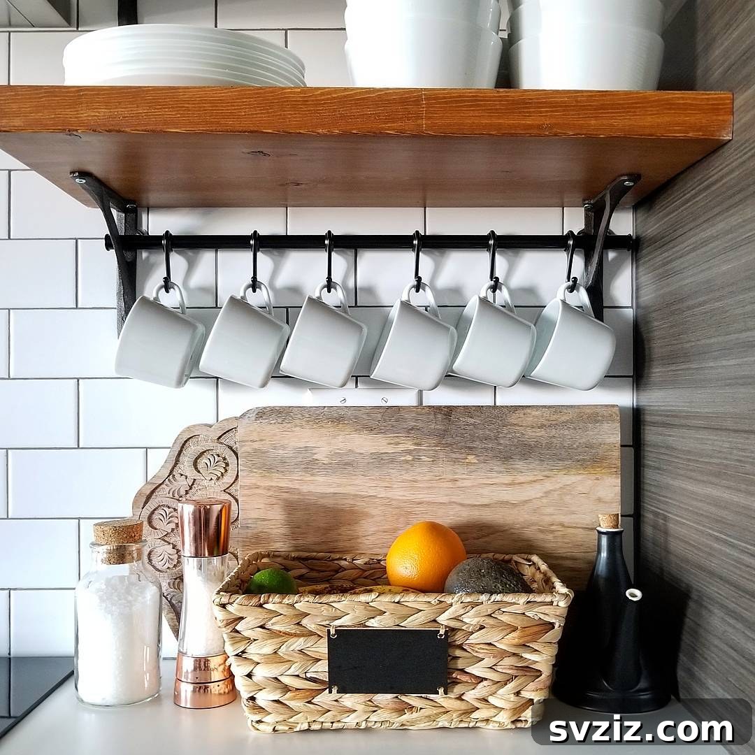 31 Ingenious Kitchen Counter Organization Secrets 30 Hang Mugs for Kitchen Organization