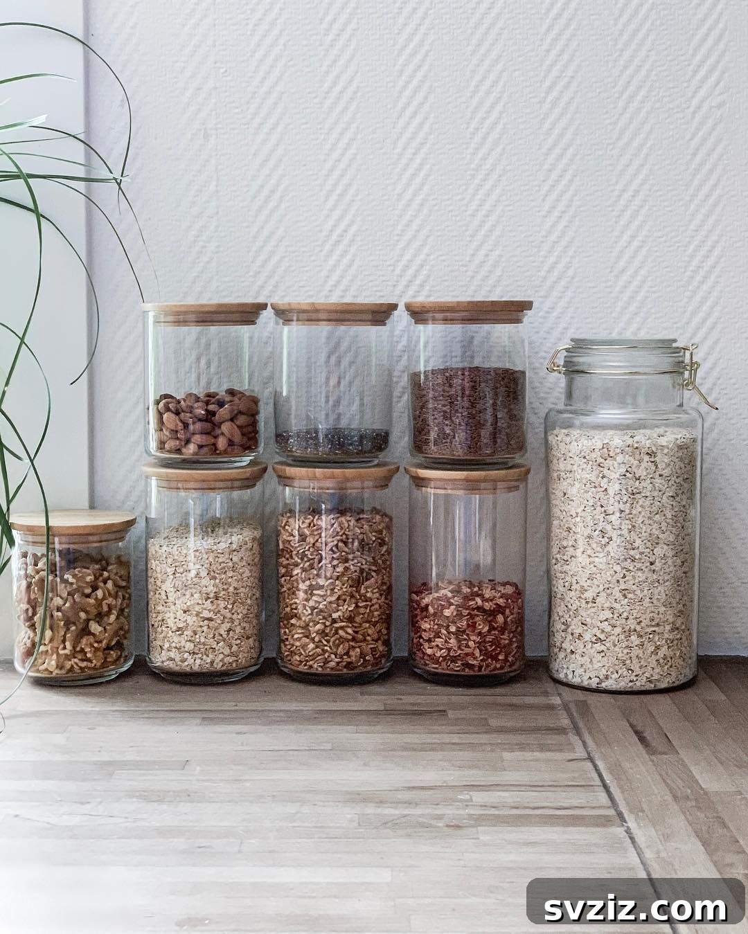 31 Ingenious Kitchen Counter Organization Secrets 9 Glass Jars Dry Food Storage