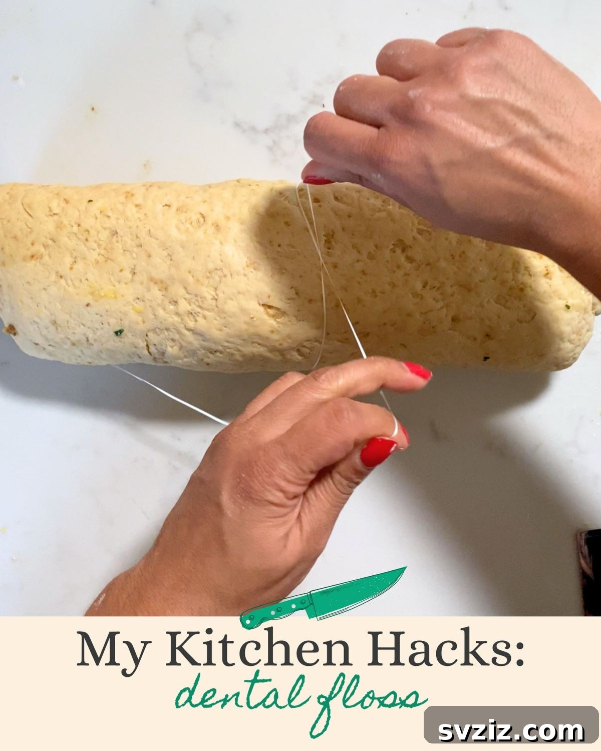 Dental Floss to slice cheese and delicate foods