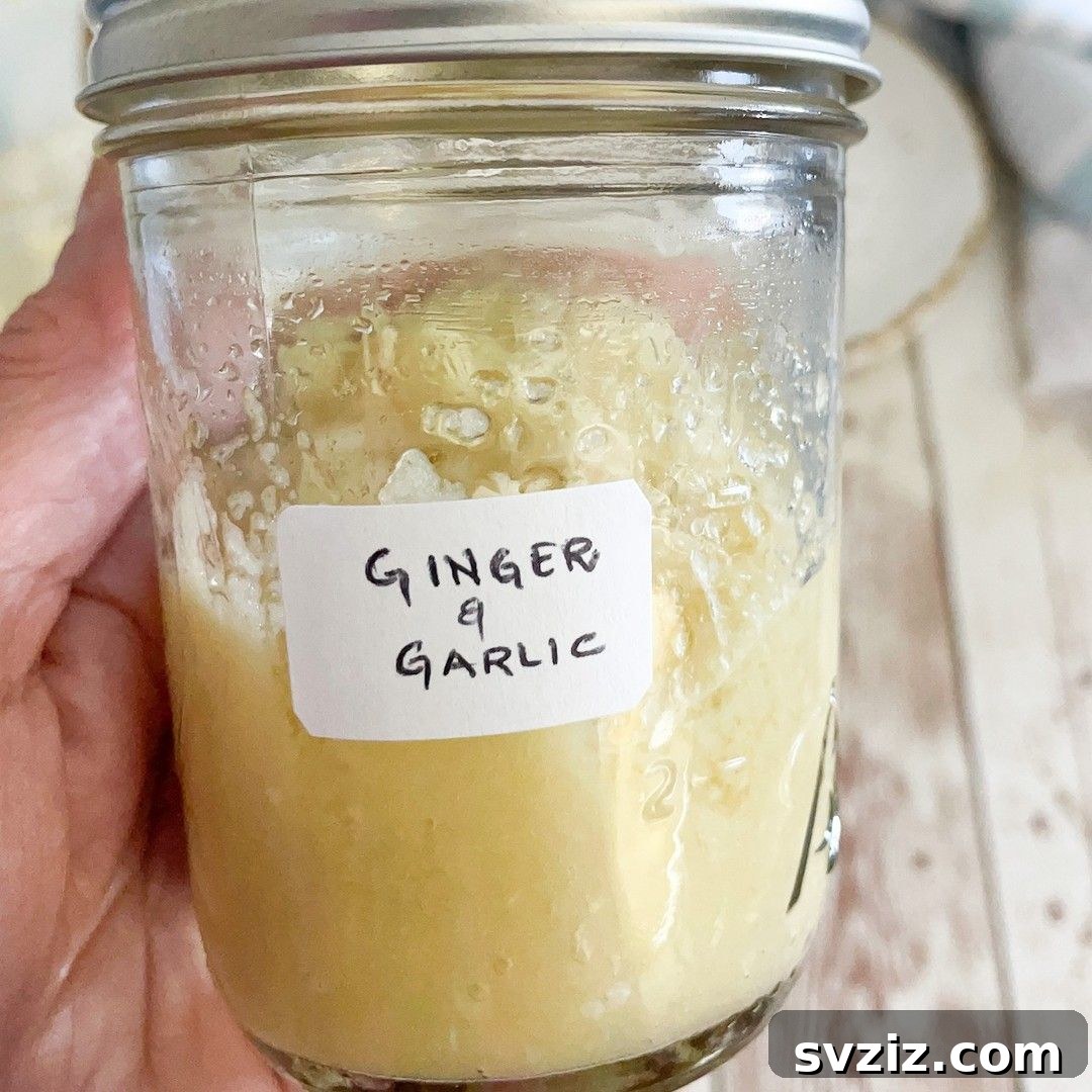 Homemade Ginger and Garlic Paste for easy cooking