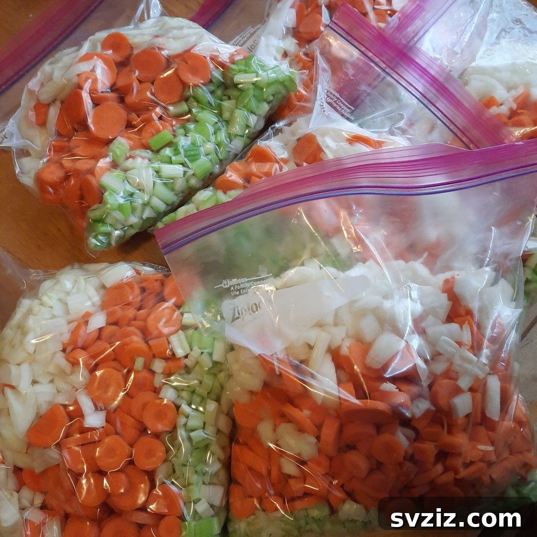 Pre Chop and Freeze Soup Ingredients for easy meal prep