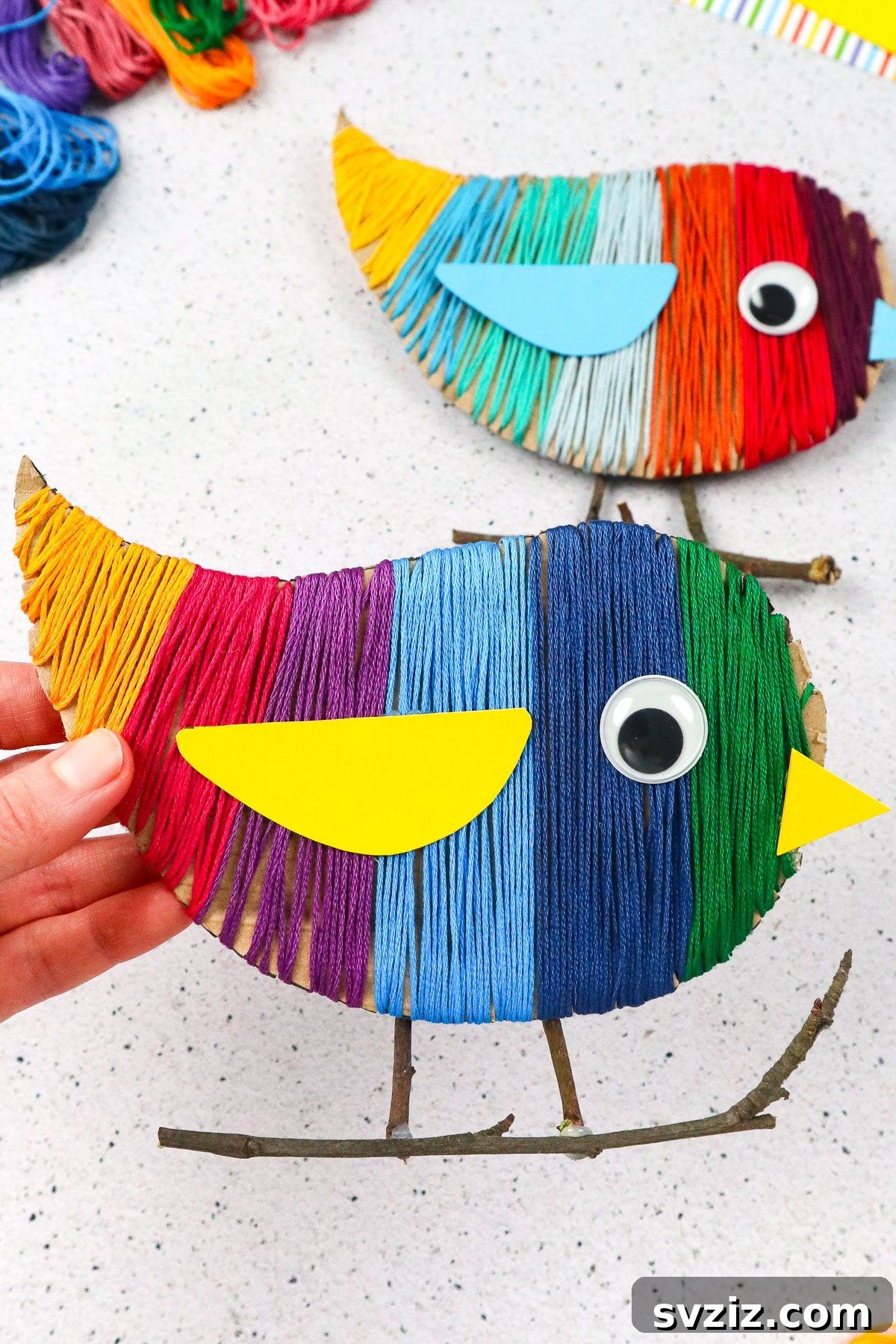 Yarn Bird Craft - Finished Project