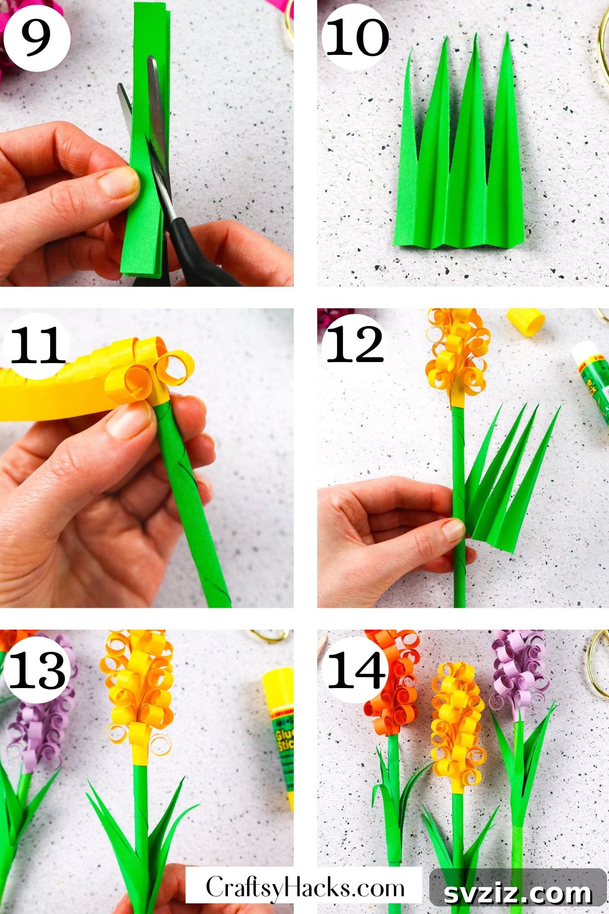 DIY Paper Hyacinths craft tutorial